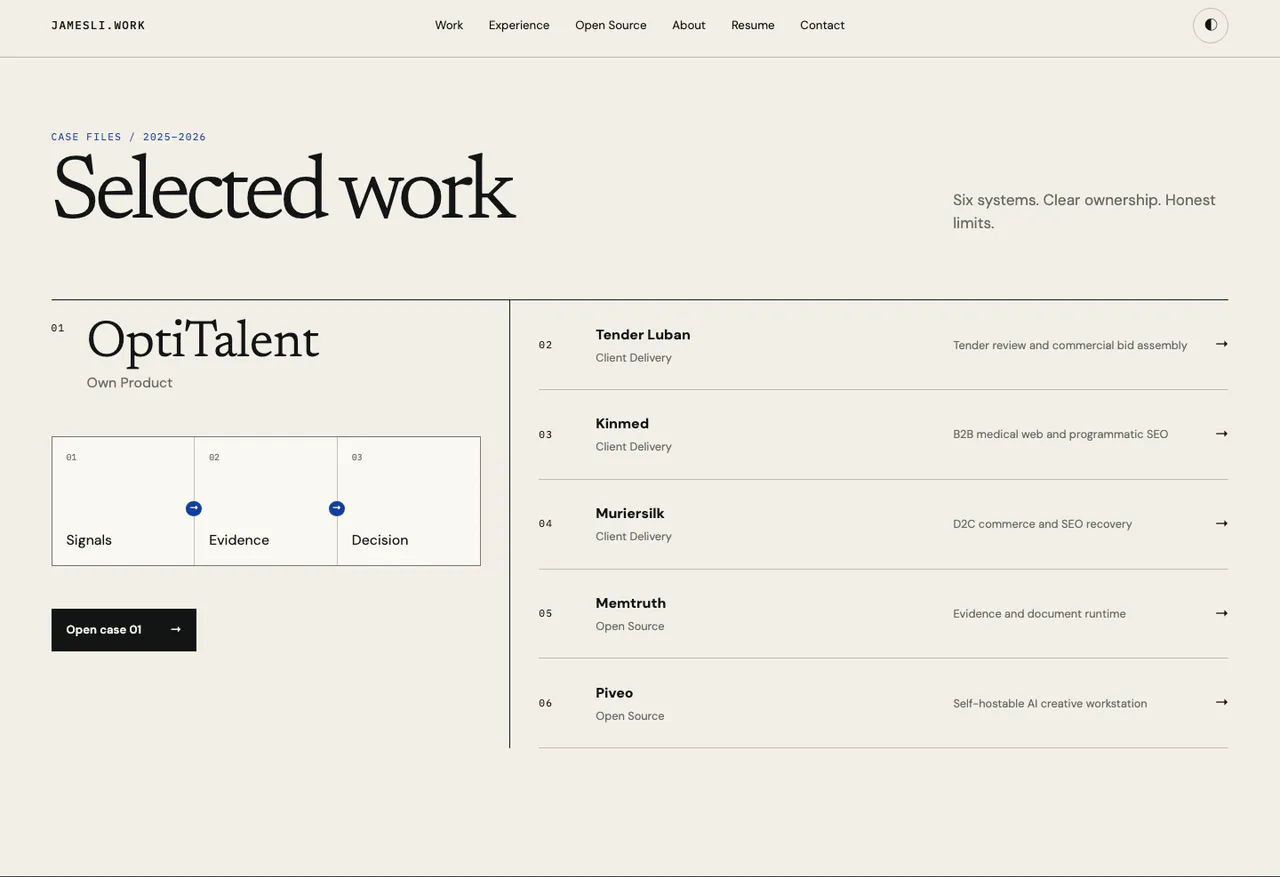 Browser proof from the jamesli.work design process