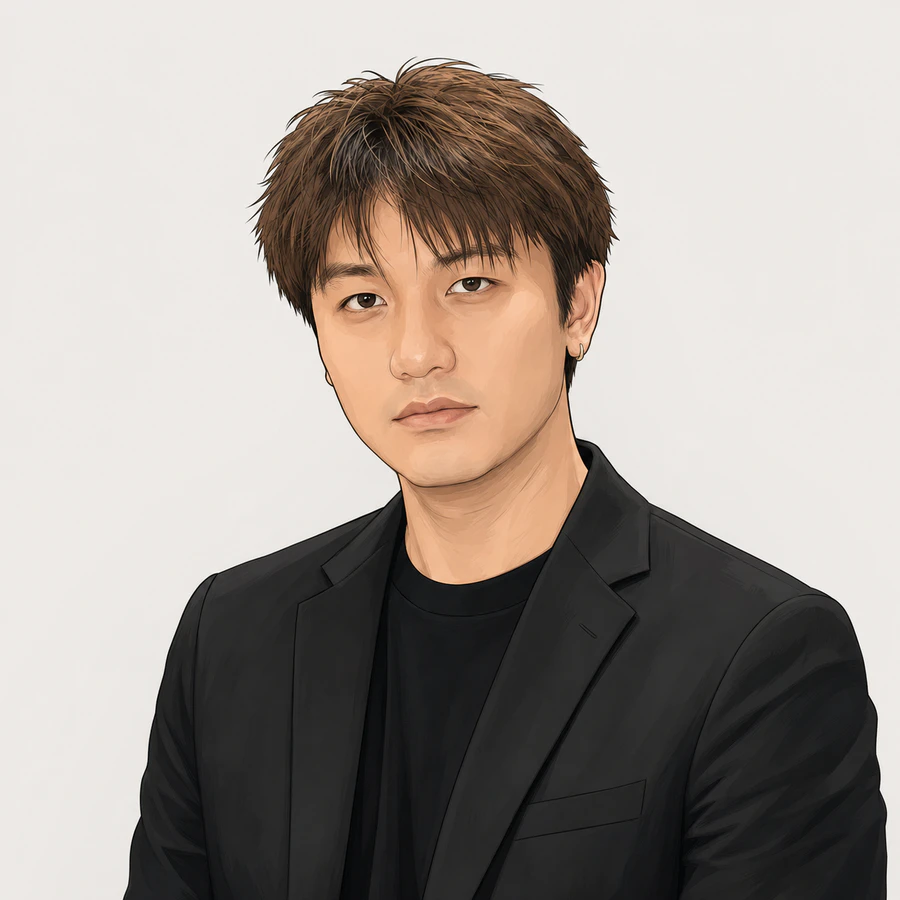 Illustrated portrait of James Li